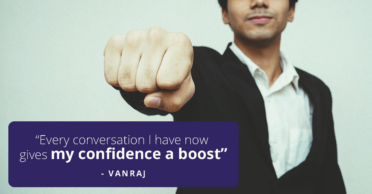 How Vanraj used therapy to boost his confidence