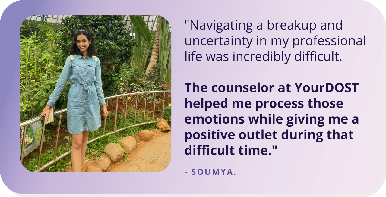 Soumya’s Journey of Beginning a New Chapter in Her Life Through Counseling